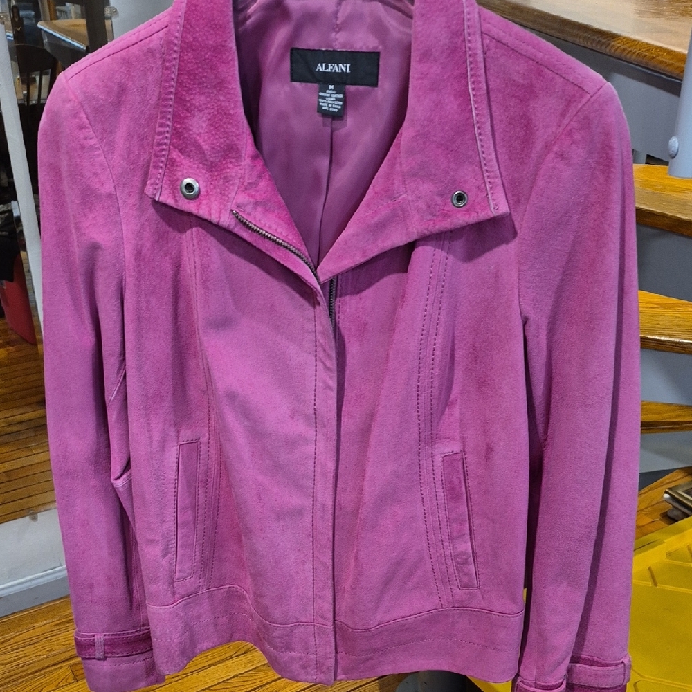 Alfani Women's Vibrant Pink Bomber Jacket